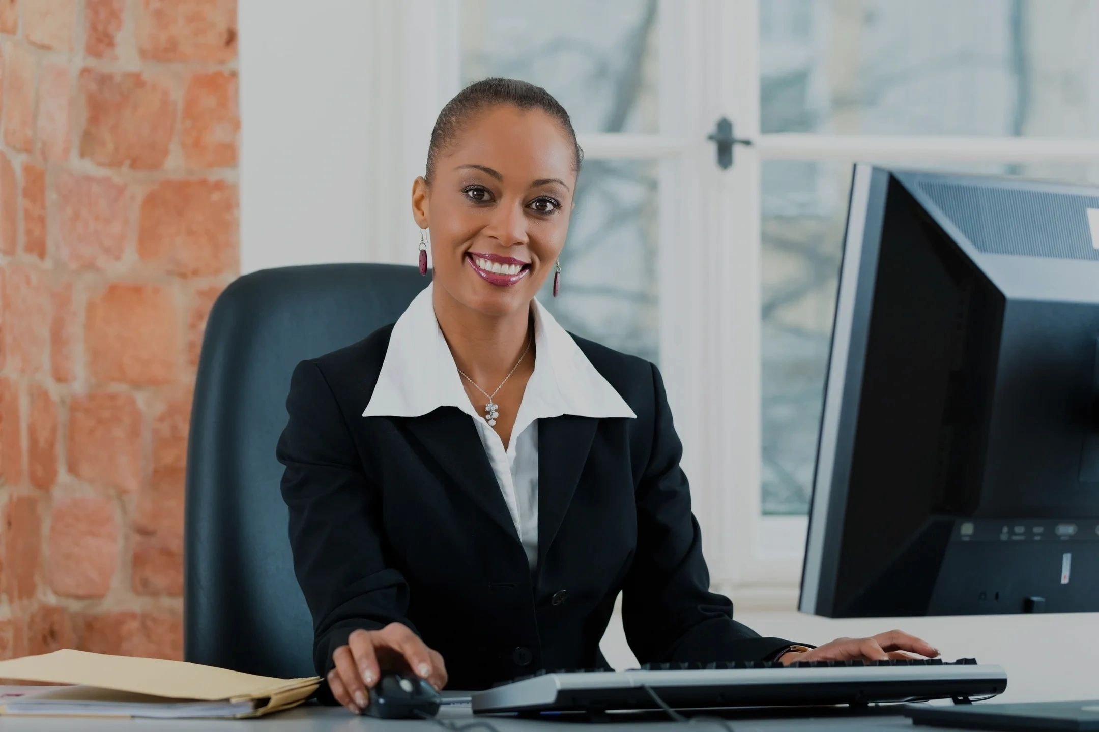 Professional dental billing specialist at work